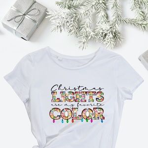 Christmas Lights Are My Favourite Color T-Shirt